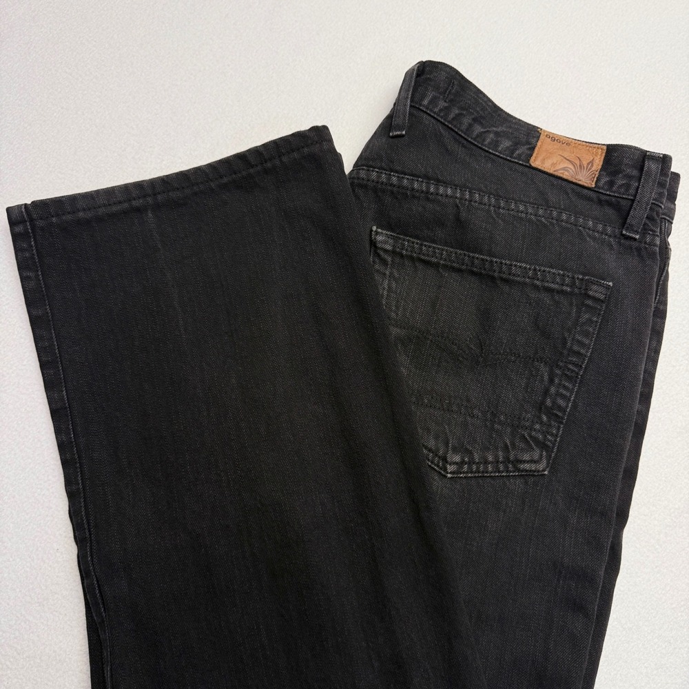 Agave Denim Waterman Mens 36 Relaxed Straight Jeans Black Made in USA